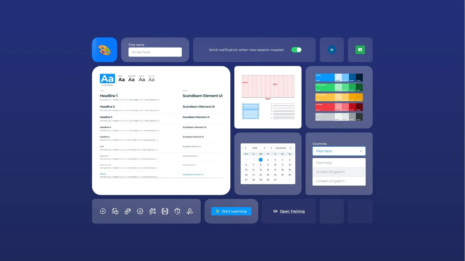 Scandlearn component library.